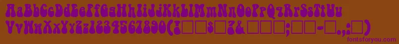Belbott0 Font – Purple Fonts on Brown Background