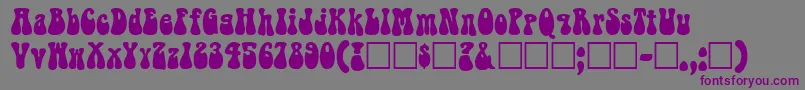 Belbott0 Font – Purple Fonts on Gray Background