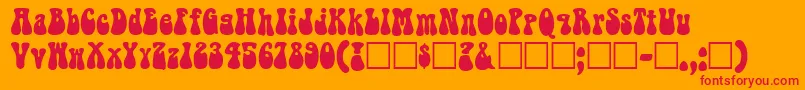 Belbott0 Font – Red Fonts on Orange Background