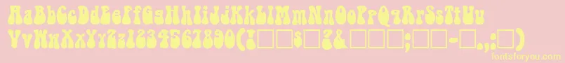 Belbott0 Font – Yellow Fonts on Pink Background