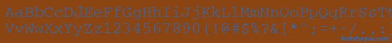 Crtm Font – Blue Fonts on Brown Background