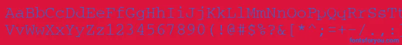 Crtm Font – Blue Fonts on Red Background