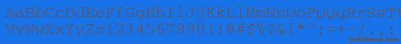 Crtm Font – Brown Fonts on Blue Background