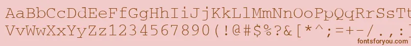 Crtm Font – Brown Fonts on Pink Background