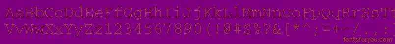 Crtm Font – Brown Fonts on Purple Background