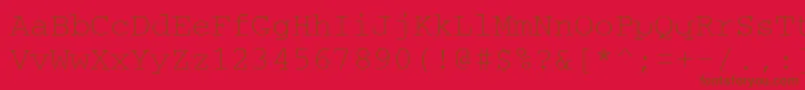 Crtm Font – Brown Fonts on Red Background