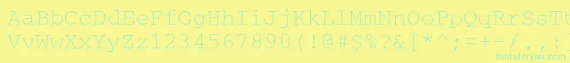 Crtm Font – Green Fonts on Yellow Background