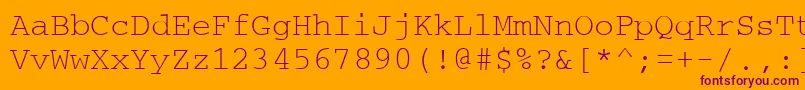 Crtm Font – Purple Fonts on Orange Background