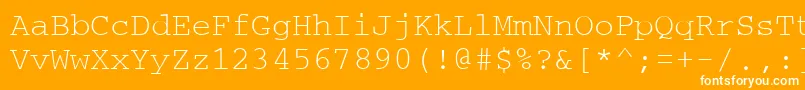 Crtm-fontti – valkoiset fontit oranssilla taustalla