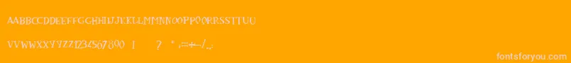 IncredibleAngel Font – Pink Fonts on Orange Background