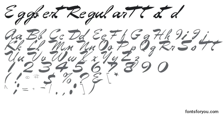 Шрифт EggbertRegularTtstd – алфавит, цифры, специальные символы