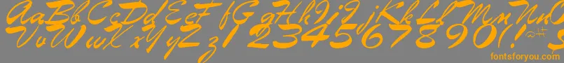 EggbertRegularTtstd-Schriftart – Orangefarbene Schriften auf grauem Hintergrund