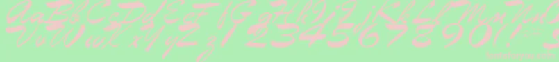 EggbertRegularTtstd Font – Pink Fonts on Green Background