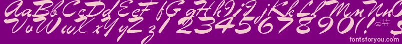 EggbertRegularTtstd Font – Pink Fonts on Purple Background