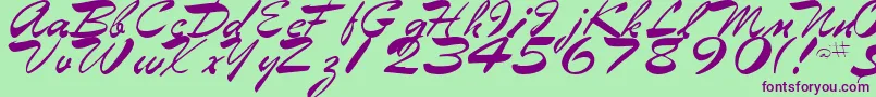 EggbertRegularTtstd Font – Purple Fonts on Green Background