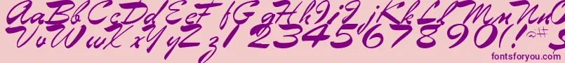 EggbertRegularTtstd Font – Purple Fonts on Pink Background