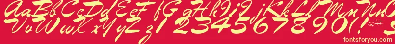 EggbertRegularTtstd Font – Yellow Fonts on Red Background