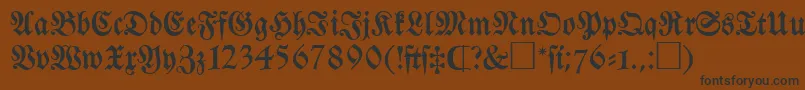 fuente FrkC – Fuentes Negras Sobre Fondo Marrón