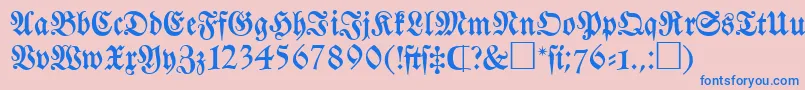 FrkC Font – Blue Fonts on Pink Background