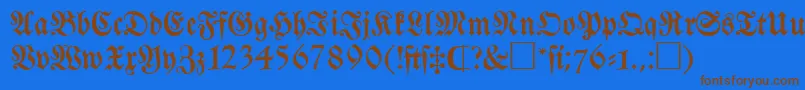 FrkC Font – Brown Fonts on Blue Background