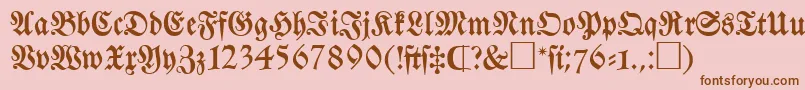 FrkC Font – Brown Fonts on Pink Background