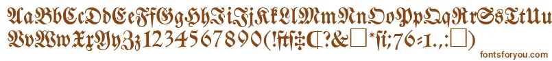 FrkC-Schriftart – Braune Schriften auf weißem Hintergrund