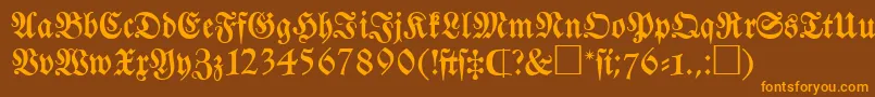 FrkC Font – Orange Fonts on Brown Background