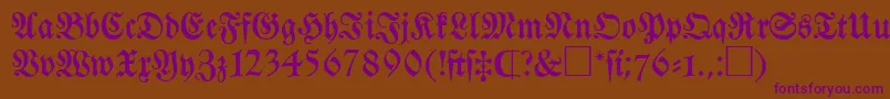 Шрифт FrkC – фиолетовые шрифты на коричневом фоне