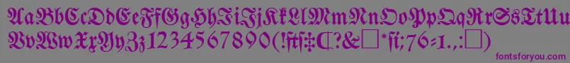 FrkC-fontti – violetit fontit harmaalla taustalla