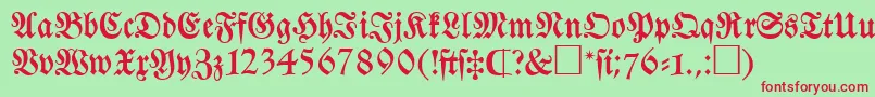 FrkC Font – Red Fonts on Green Background