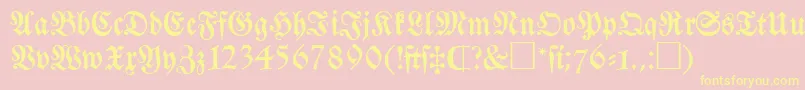 FrkC Font – Yellow Fonts on Pink Background