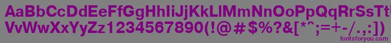 Шрифт ArtsanscBold – фиолетовые шрифты на сером фоне