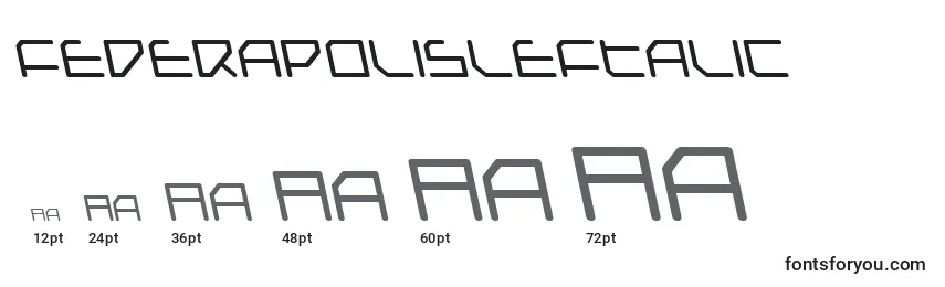 FederapolisLeftalic Font Sizes