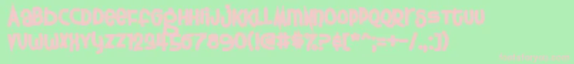 Thursdoo Font – Pink Fonts on Green Background