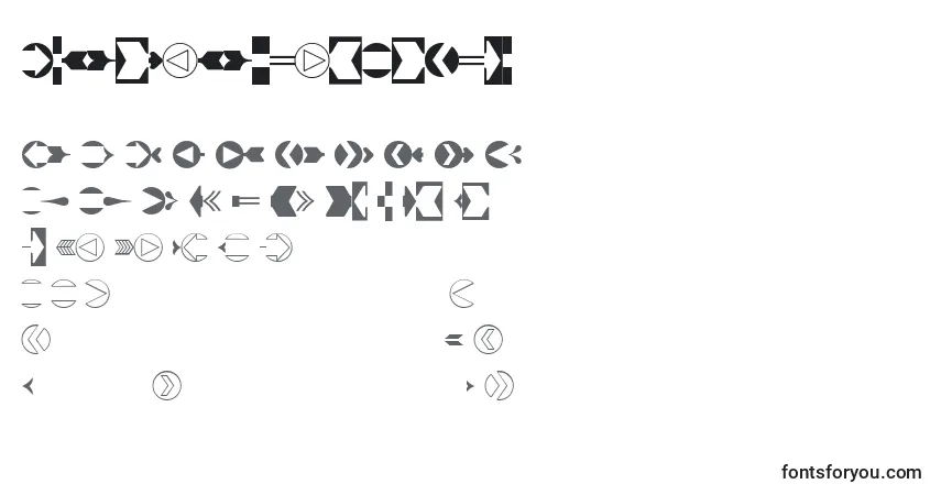 Czcionka CreativearrowsLtFour – alfabet, cyfry, specjalne znaki