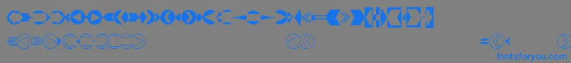 Police CreativearrowsLtFour – polices bleues sur fond gris