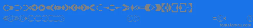 CreativearrowsLtFour Font – Gray Fonts on Blue Background