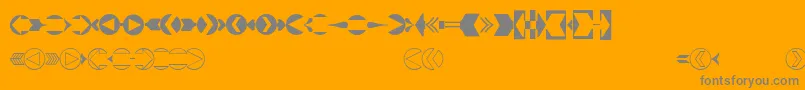 Saiba mais sobre a fonte CreativearrowsLtFour Fonte CreativearrowsLtFour – fontes cinzas em um fundo laranja