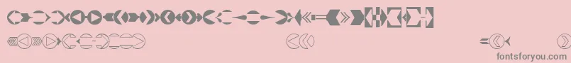 Fonte CreativearrowsLtFour – fontes cinzas em um fundo rosa