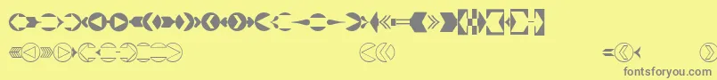 CreativearrowsLtFour Font – Gray Fonts on Yellow Background