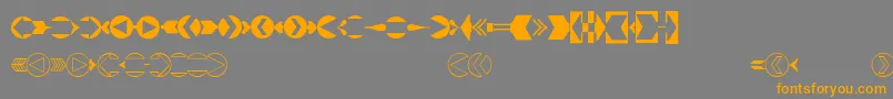 CreativearrowsLtFour Font – Orange Fonts on Gray Background