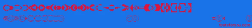 Police CreativearrowsLtFour – polices rouges sur fond bleu