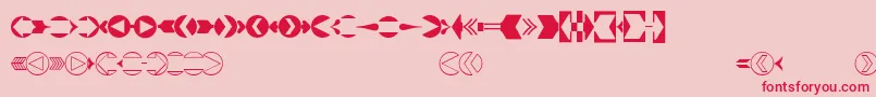 CreativearrowsLtFour Font – Red Fonts on Pink Background