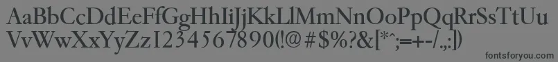 Garfeldserial Font – Black Fonts on Gray Background