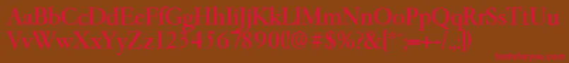 Garfeldserial Font – Red Fonts on Brown Background