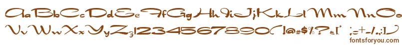 Шрифт Nadejda – коричневые шрифты на белом фоне