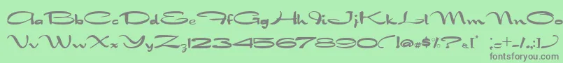 Nadejda Font – Gray Fonts on Green Background