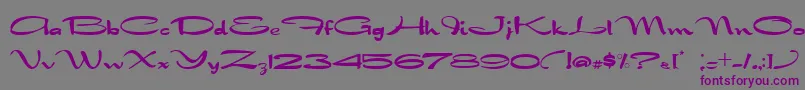 Nadejda Font – Purple Fonts on Gray Background