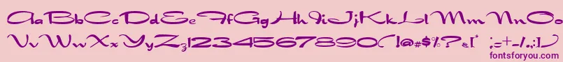 Nadejda Font – Purple Fonts on Pink Background