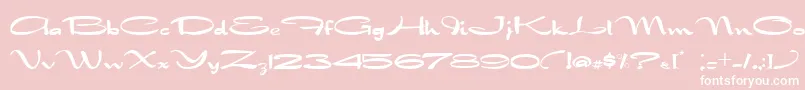 フォントNadejda – ピンクの背景に白い文字